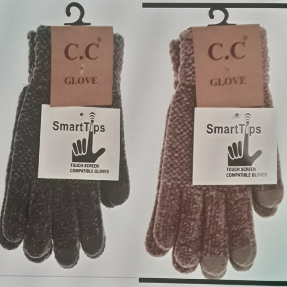 CC Boutique Accessories - C.C. Beanie Chenille Touchscreen Gloves price is for both